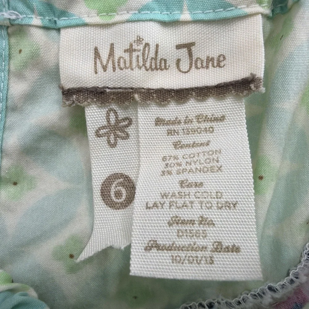 Matilda Jane Everything Nice Dress It's a Wonderful Parade Girls Size 6 Cat